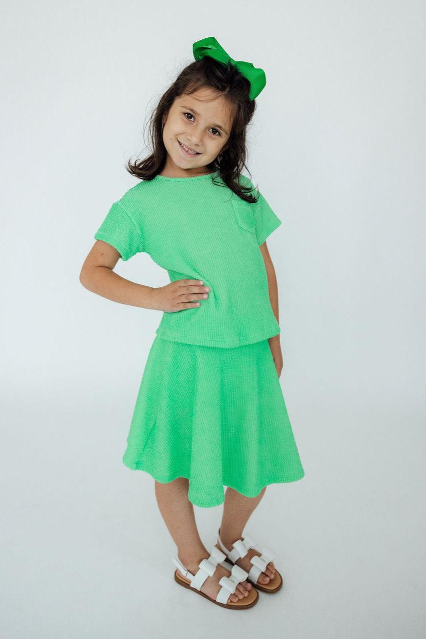 SALE Seafoam Green Scrunchy Twirl Skort