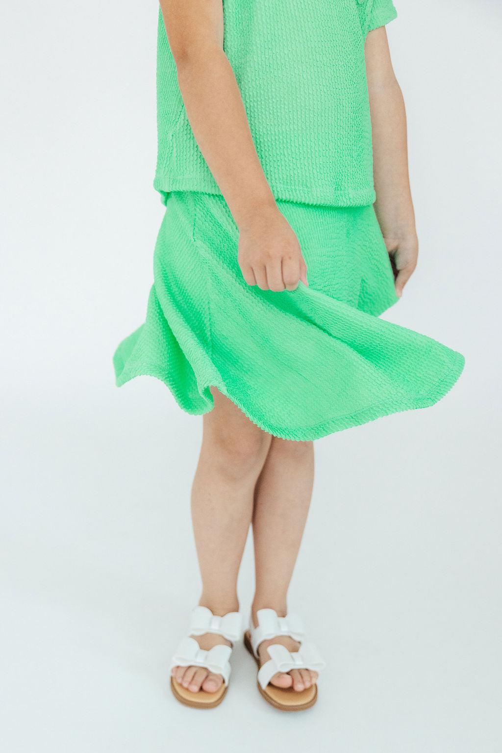 SALE Seafoam Green Scrunchy Twirl Skort