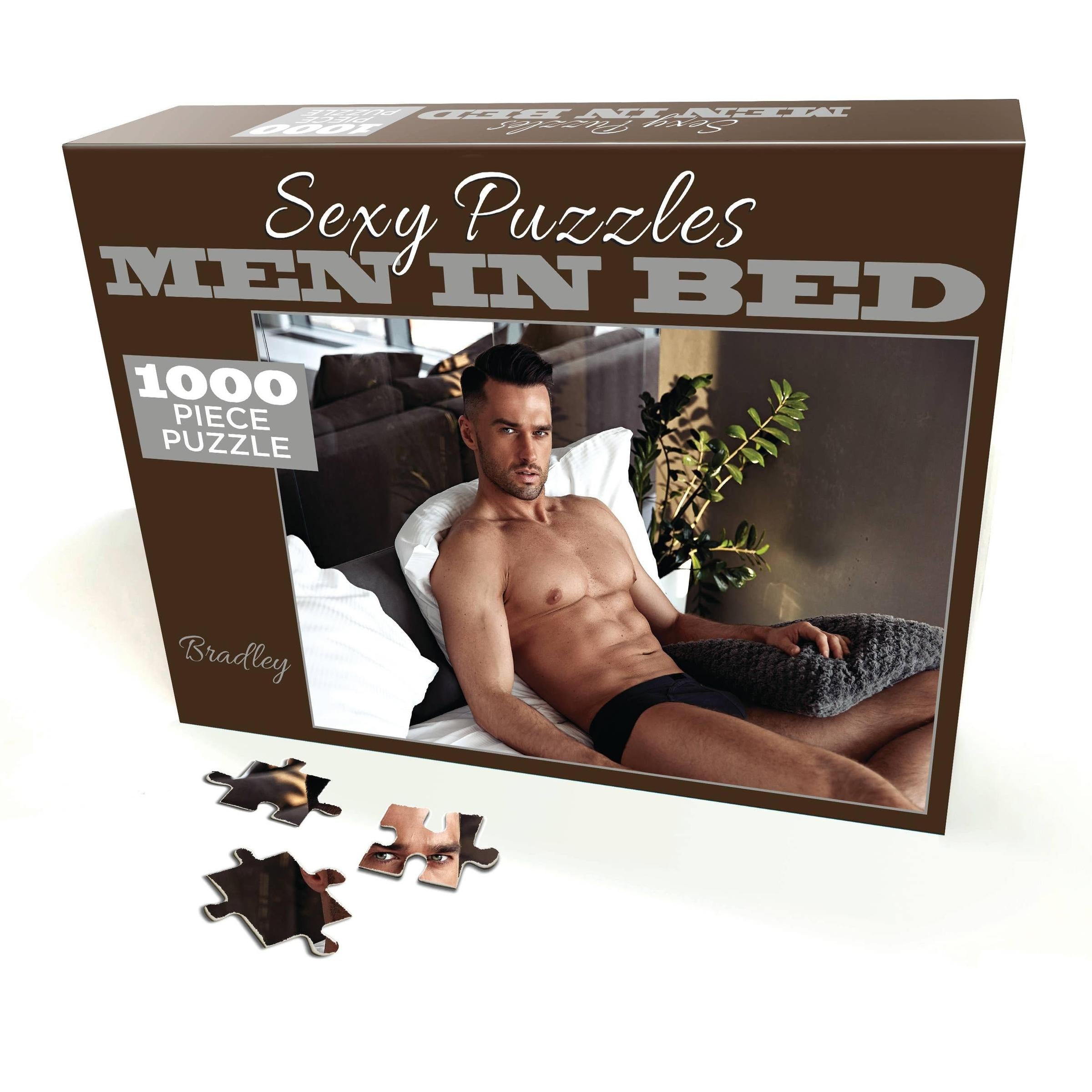Sexy Men in Bed Puzzles | Funny Gift, Bachelorette Activity | 1000-Piece Jigsaw | 3 Style Options