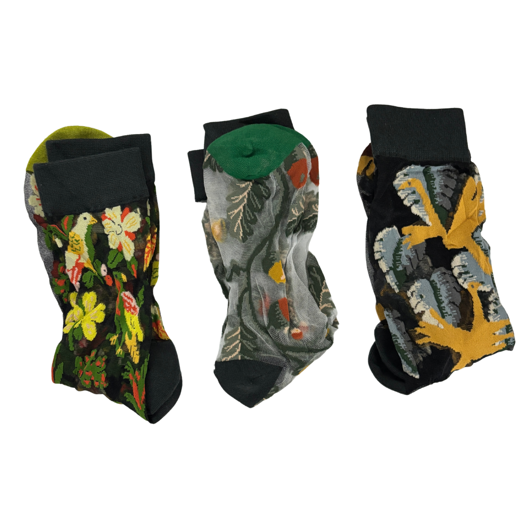 Sheer Plant Lover Socks in 8 Nature-Inspired Styles [Fits Size 5-9]
