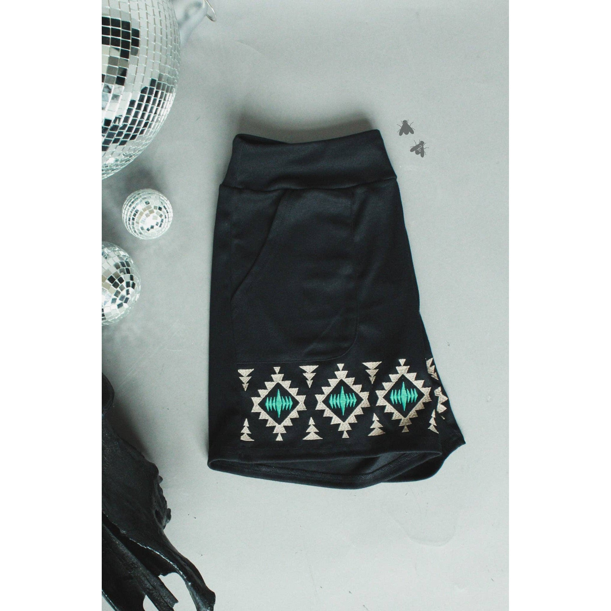 [Size M-3X] Tequila Shots Shorts in Midnight Black