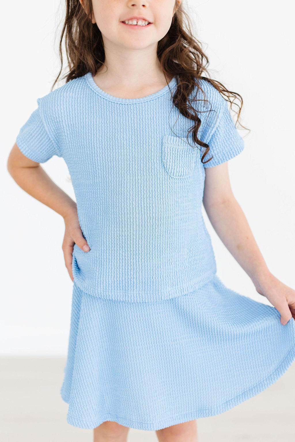 SALE Sky Blue Scrunchy Pocket Tee
