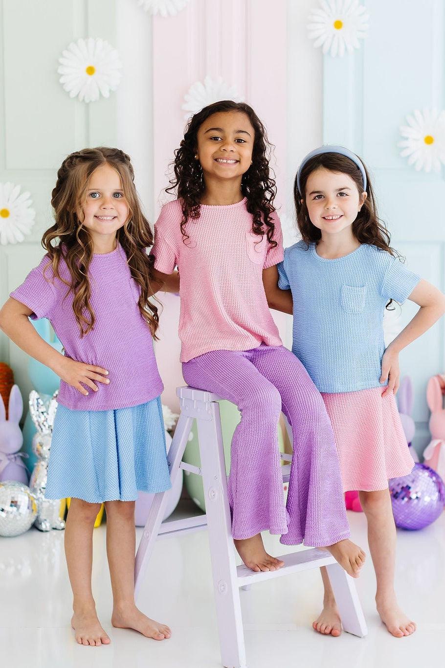 SALE Sky Blue Scrunchy Twirl Skort