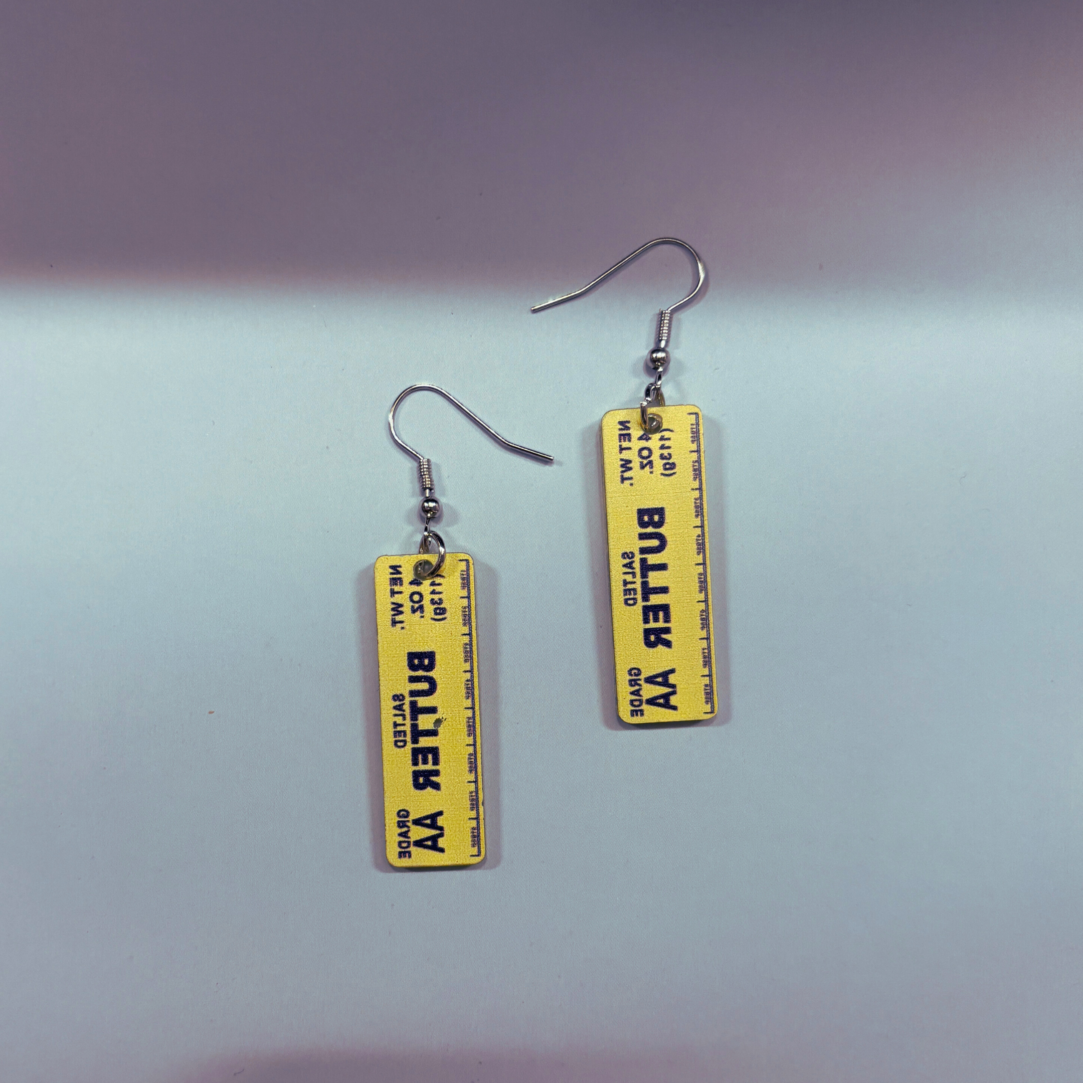 Stick of Salted Butter Earrings | Cute Acrylic Food Jewelry Gift for Bakers & Food Lovers