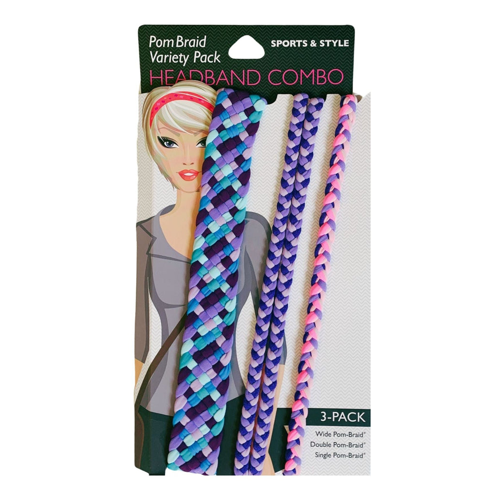 Stretchy Braid Headbands | Yoga Workout Headband Packs and Singles