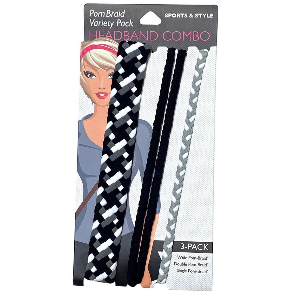 Stretchy Braid Headbands | Yoga Workout Headband Packs and Singles