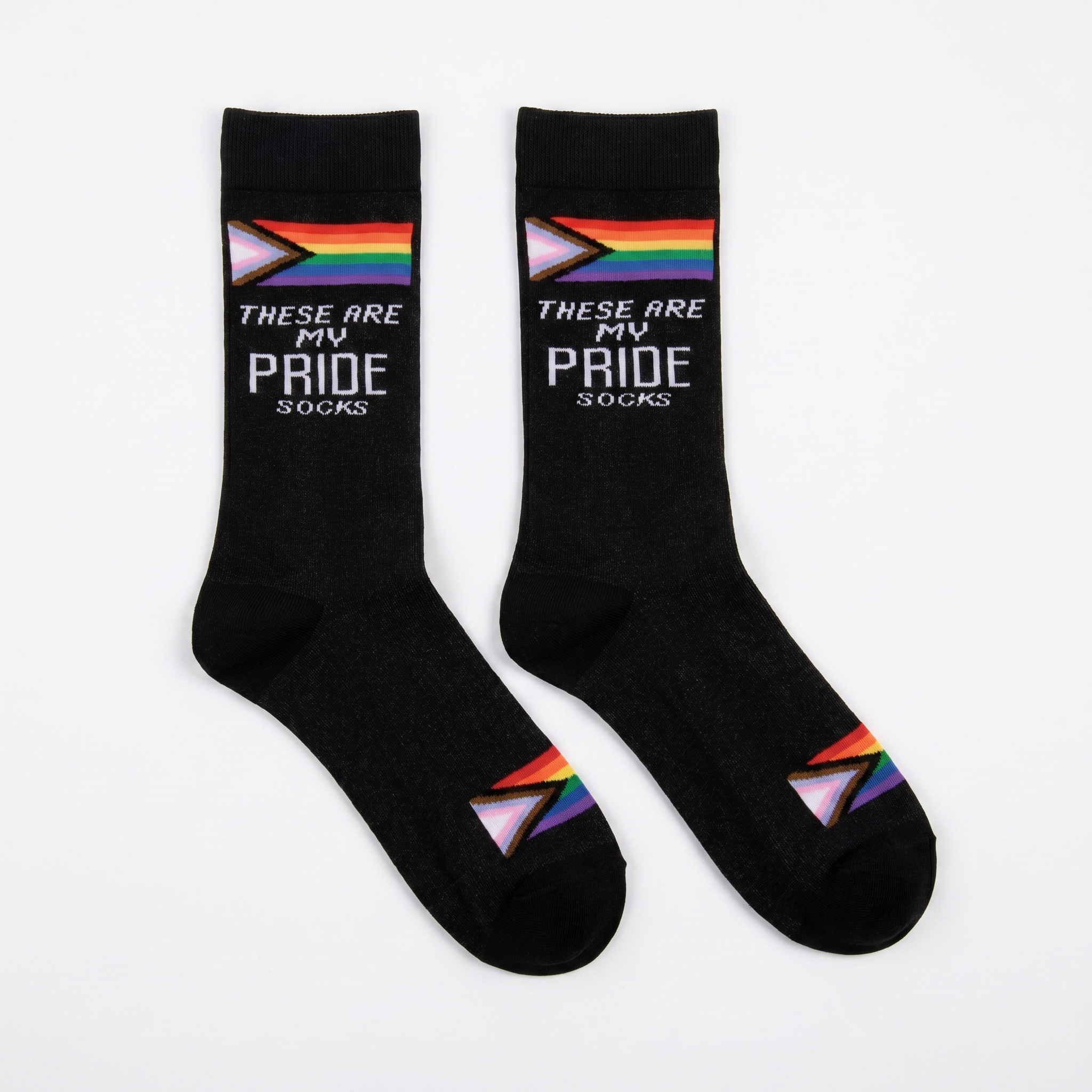 These Are My Pride Socks | LGBTQ+ Rainbow and Black | Gift for Her Him They