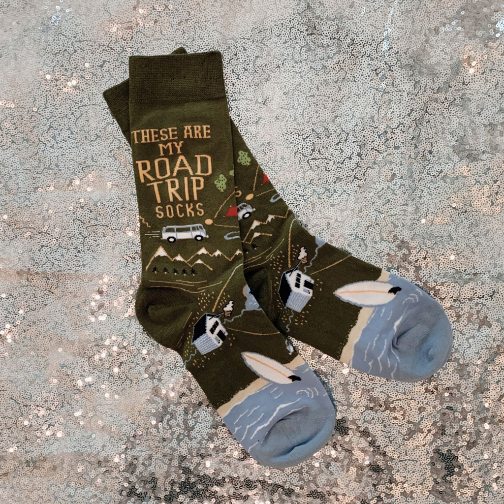 These Are My Road Trip Socks | Fun Travel-Inspired Crew Socks