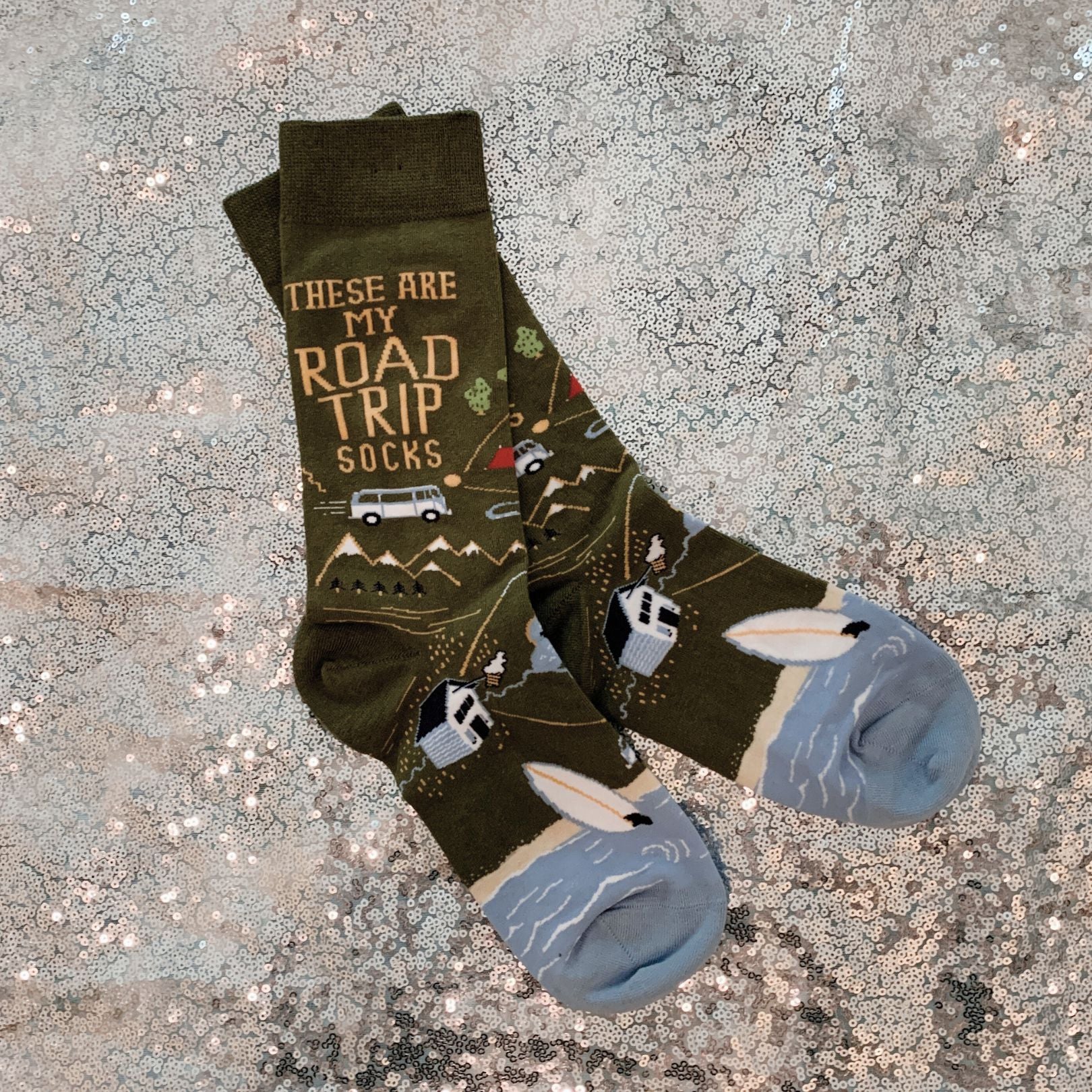 These Are My Road Trip Socks | Fun Travel-Inspired Crew Socks