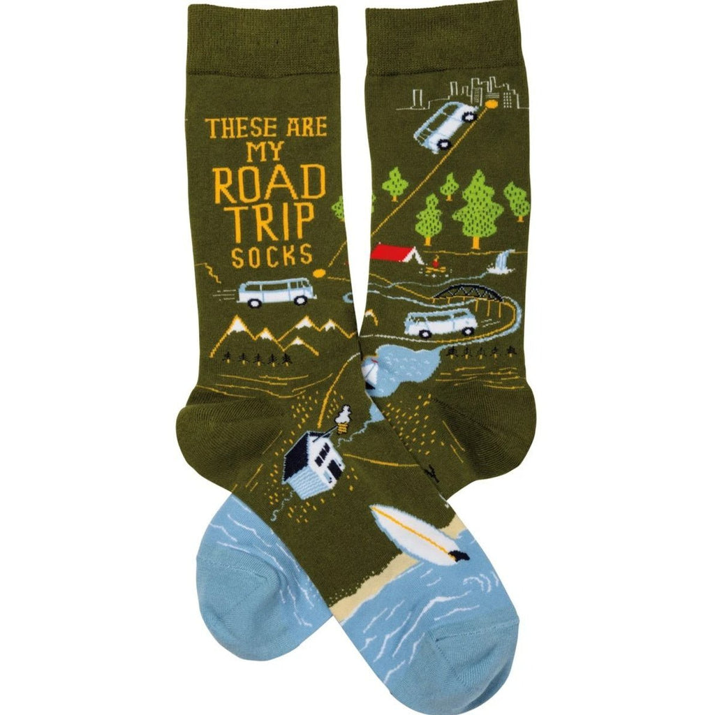 These Are My Road Trip Socks | Fun Travel-Inspired Crew Socks