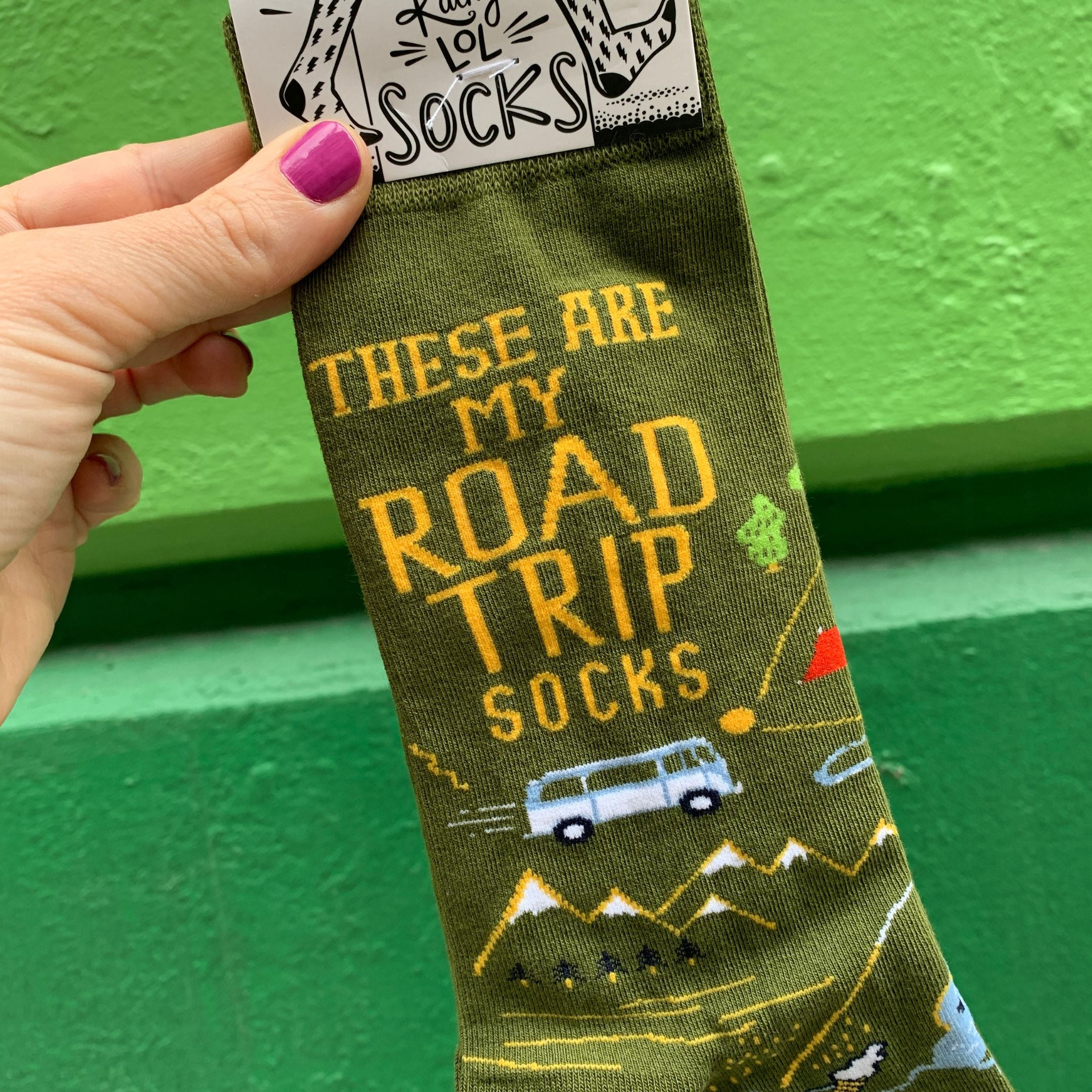 These Are My Road Trip Socks | Fun Travel-Inspired Crew Socks