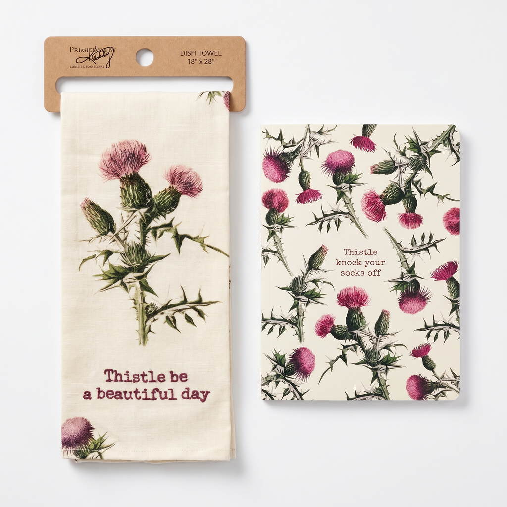 Thistle Bundle | Knock Your Socks Off Journal & Be a Beautiful Day Towel