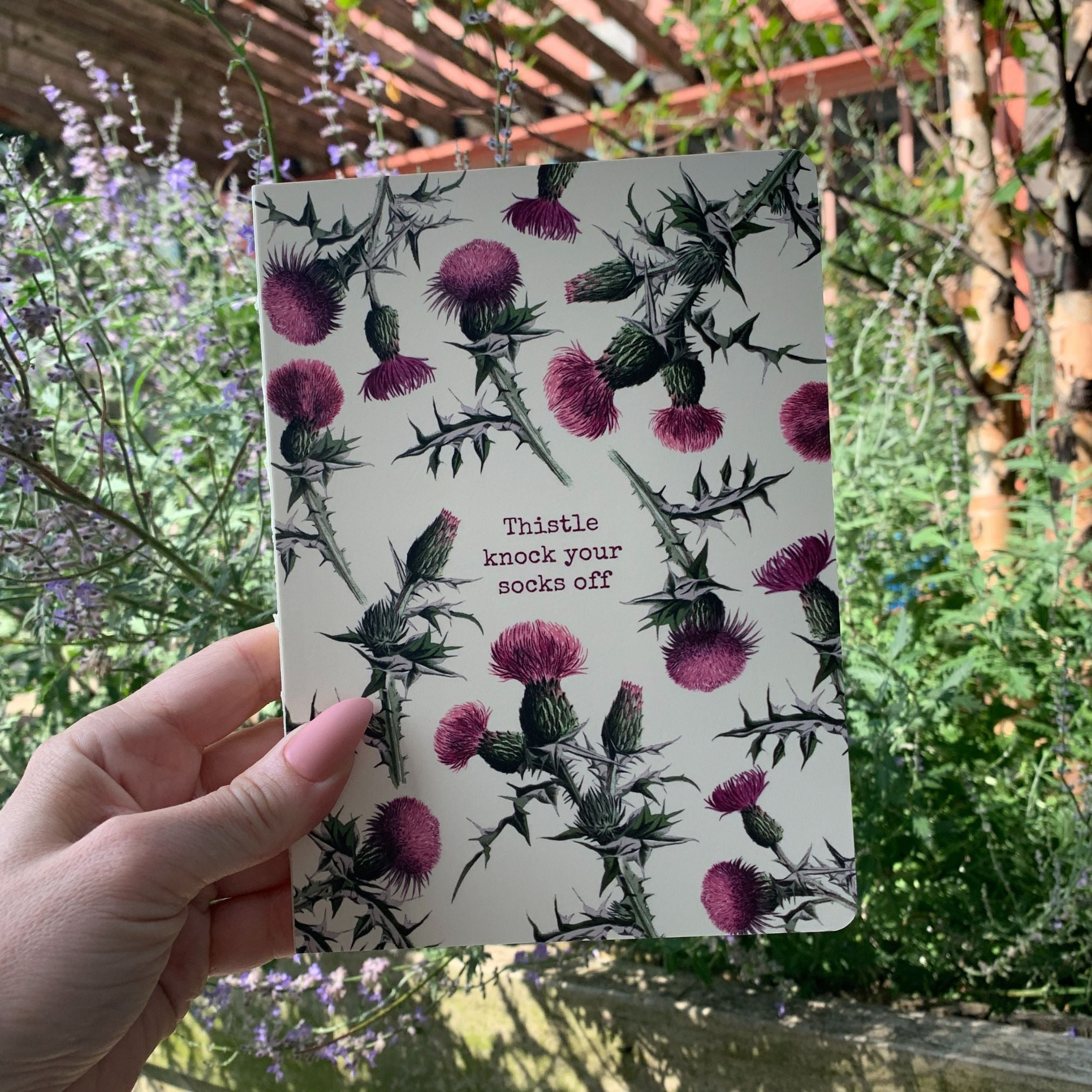 Thistle Knock Your Socks Off Double-Sided Journal | 160-Page Lined Notebook