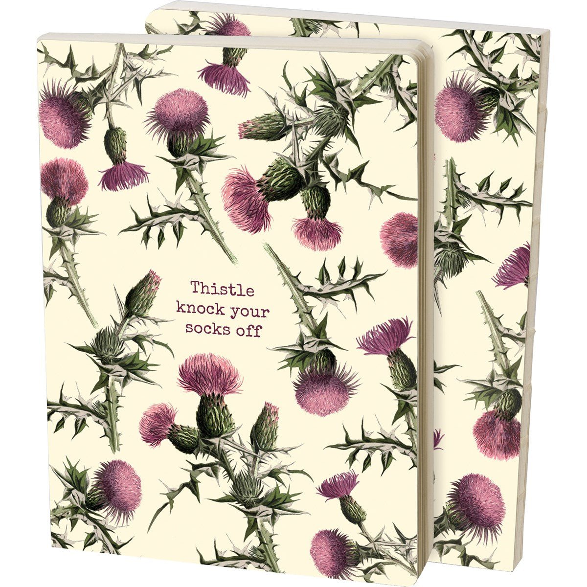 Thistle Knock Your Socks Off Double-Sided Journal | 160-Page Lined Notebook