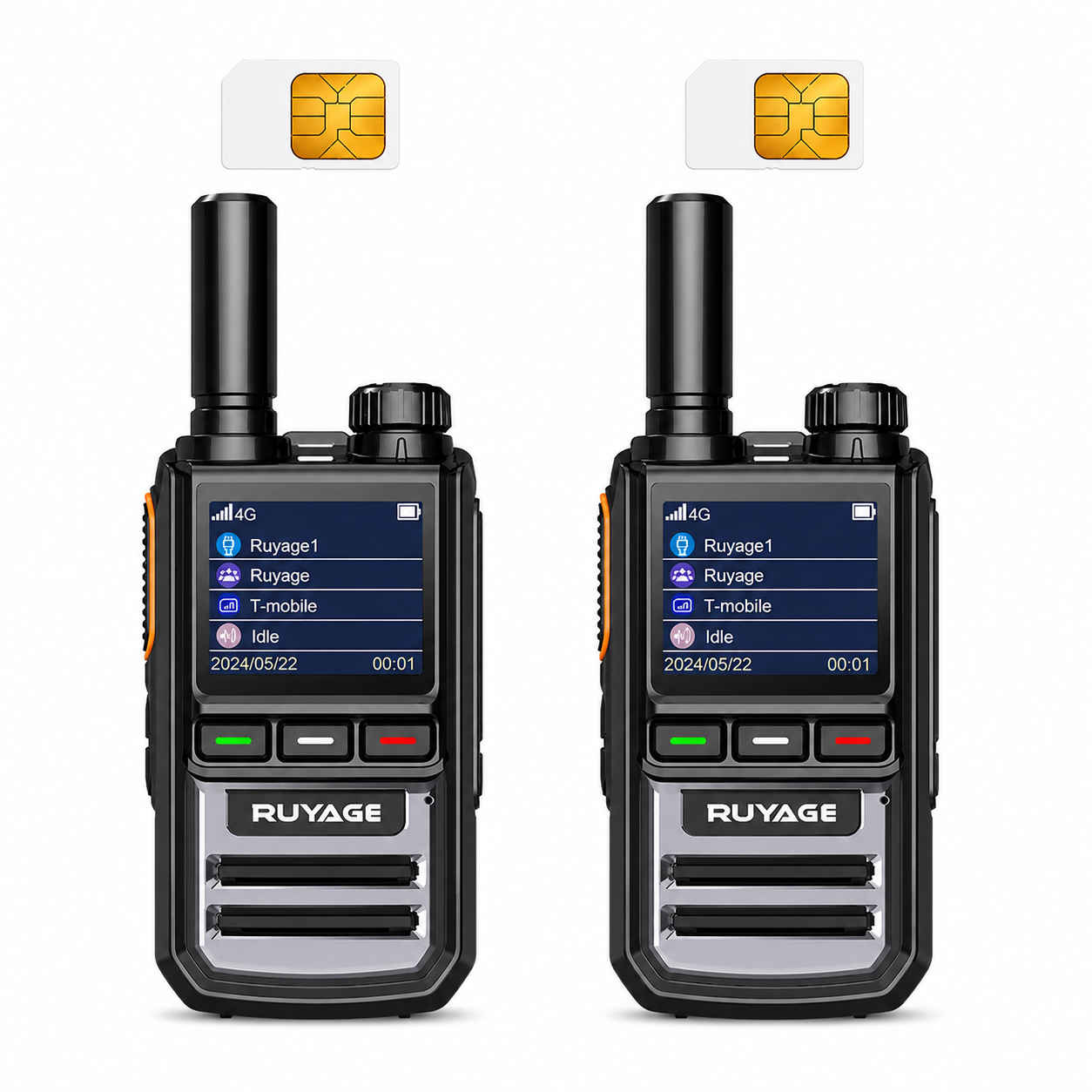 RUYAGE R1 4G LTE PoC Walkie Talkies – 2-Pack