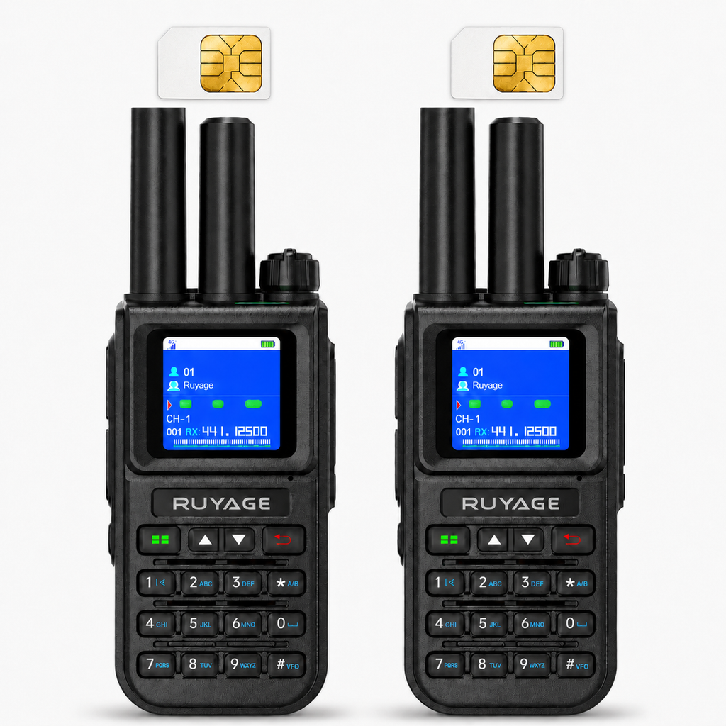 RUYAGE X50 Dual-Mode 4G LTE PoC & 10W UHF Walkie Talkies – 2-Pack