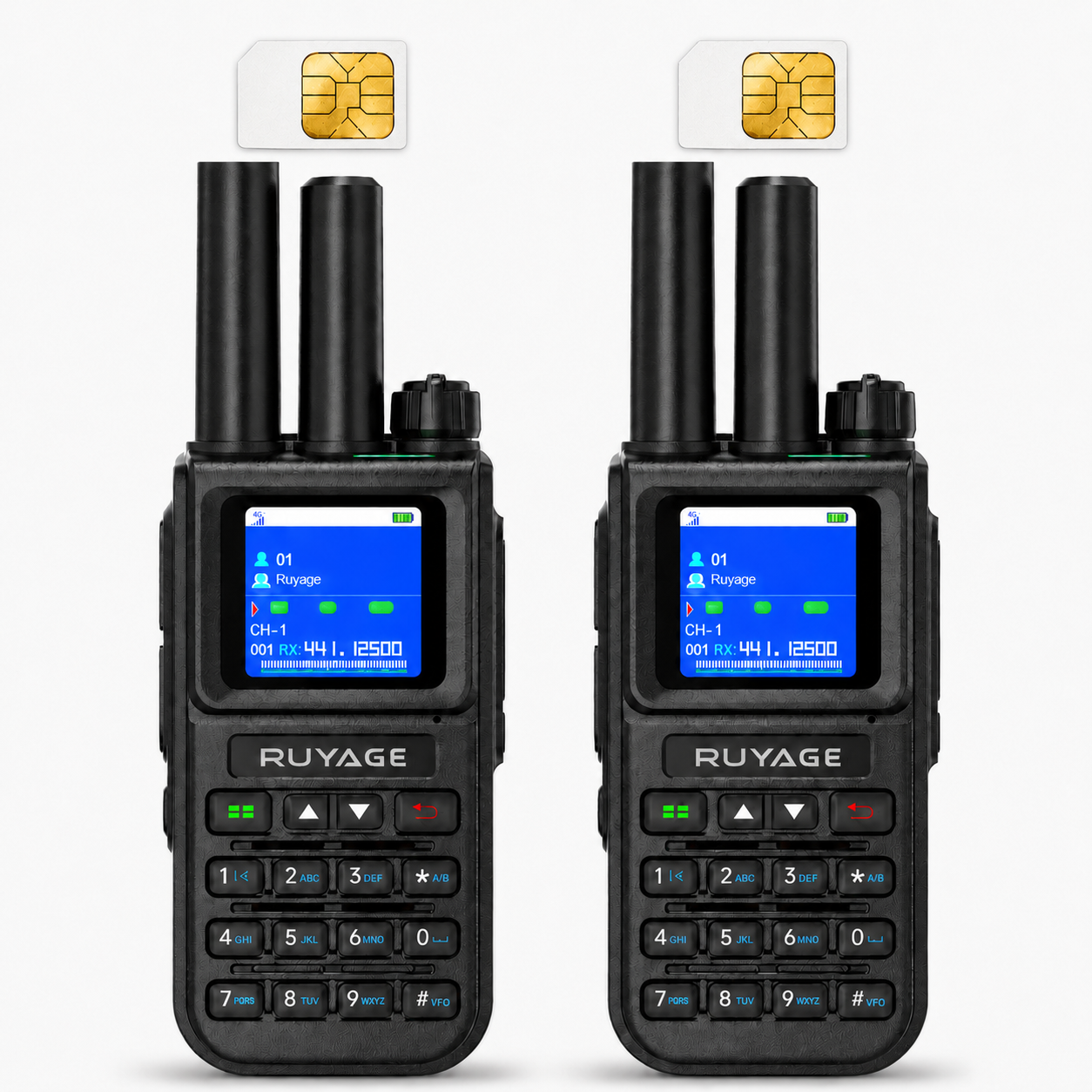 RUYAGE X50 Dual-Mode 4G LTE PoC & 10W UHF Walkie Talkies – 2-Pack