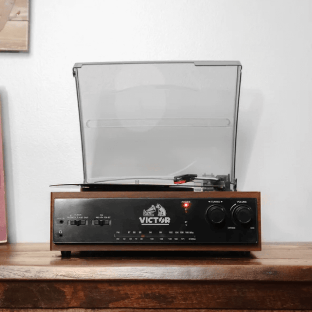 Victor Salem 5-in-1 3-Speed Turntable System with Dual Bluetooth