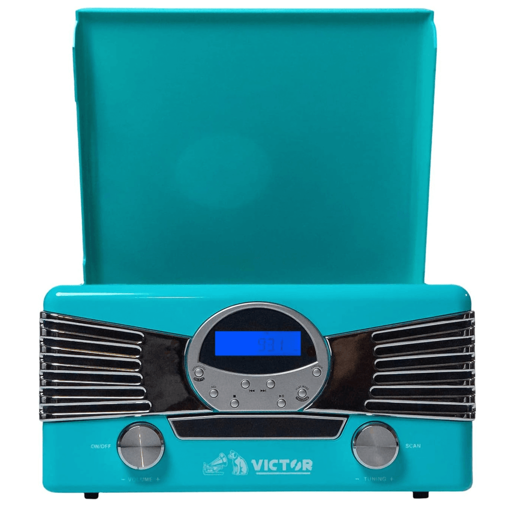 Victor Diner 7-in-1 Turntable Music Center with CD & MP3 Player and Bluetooth Function