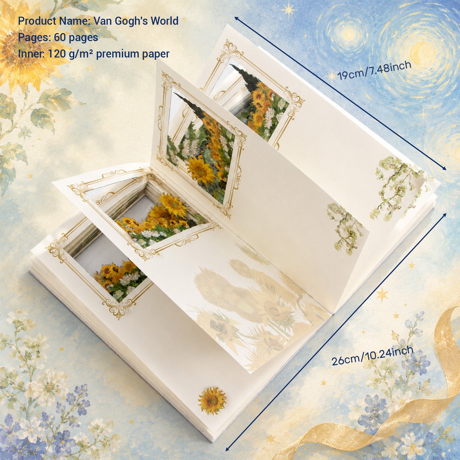 Van Gogh's World 3D Cutout Journal | 50 Pages