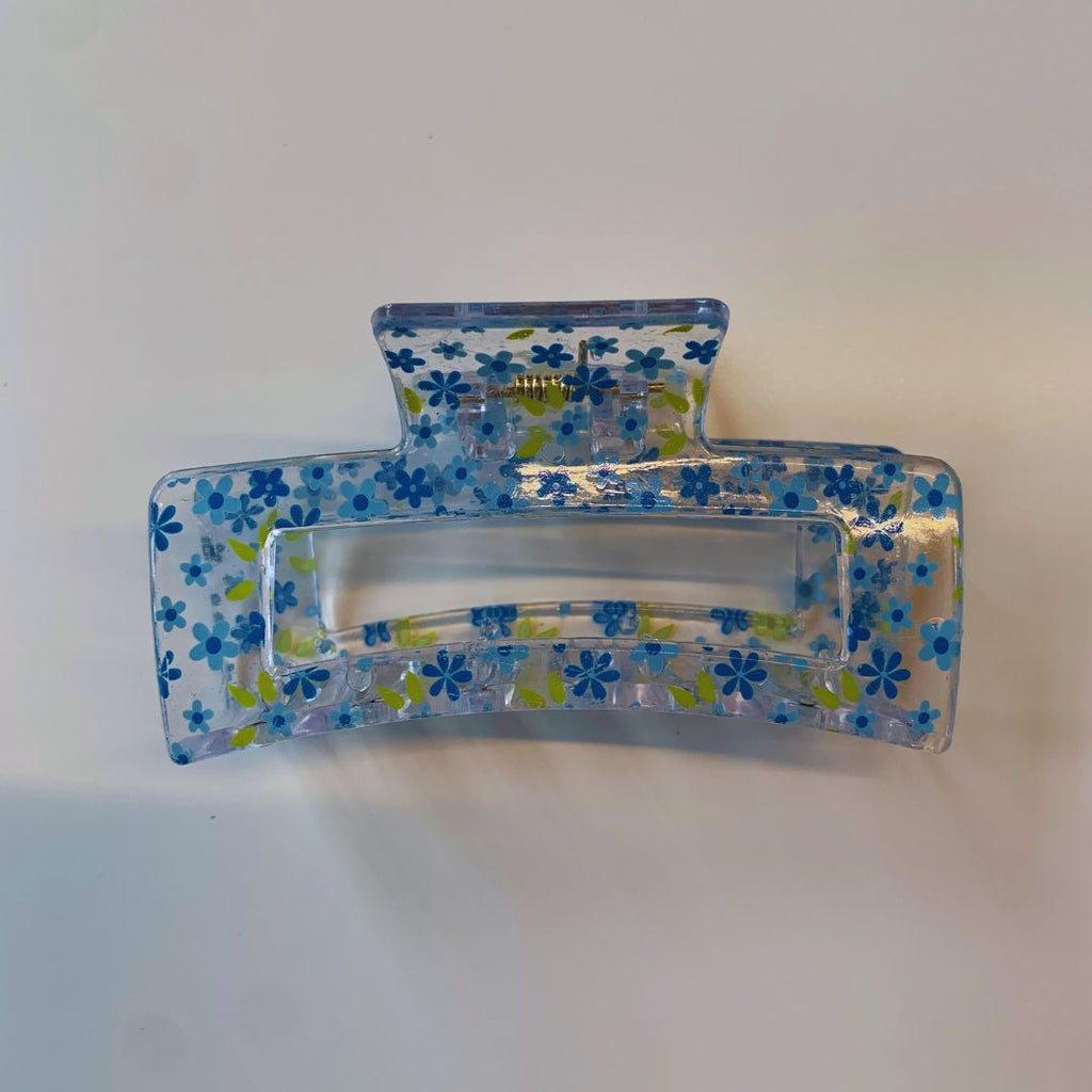 Velvet Claws Hair Clip | The Crystal in Blue Flowers Hair Claw