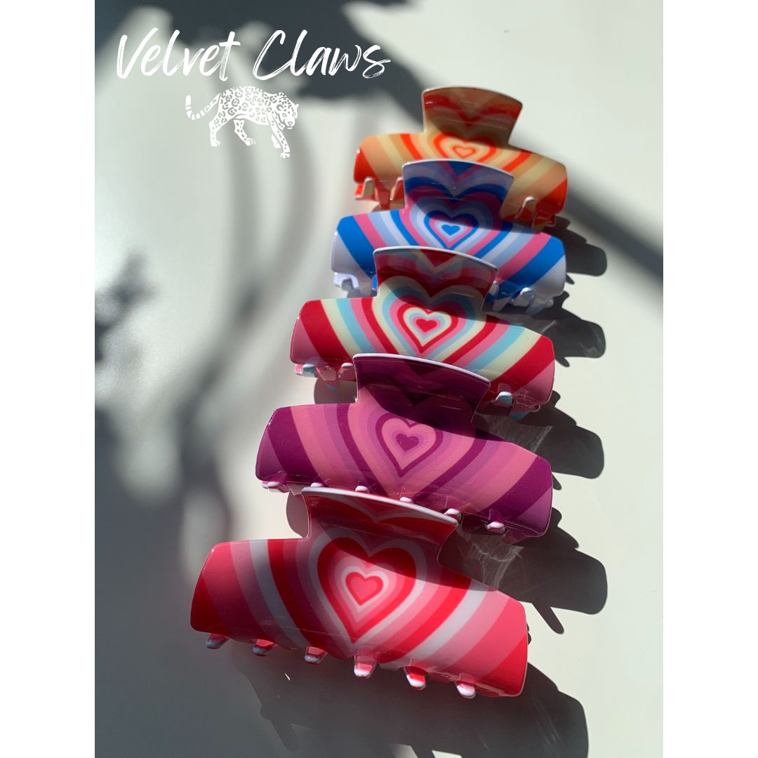 Velvet Claws Hair Clip | The Foxy in Red Mint Hair Claw