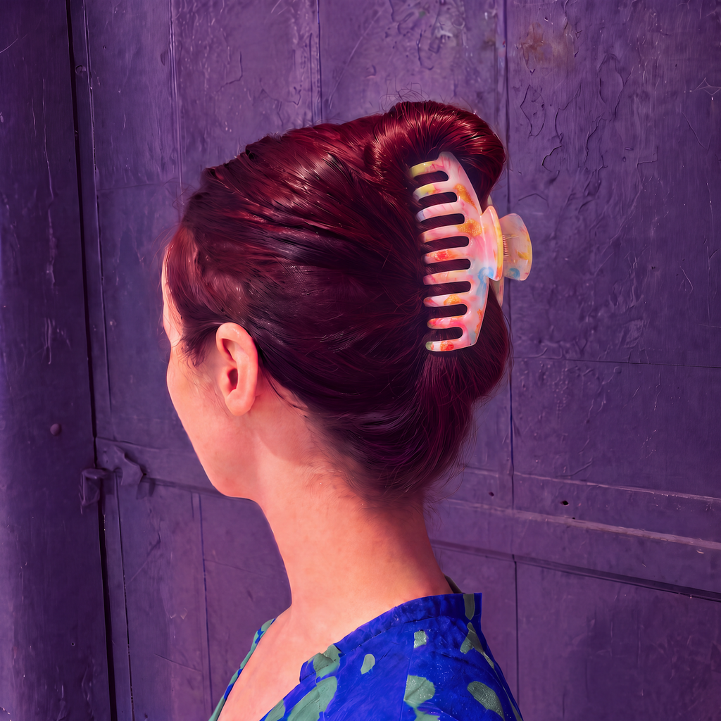 Velvet Claws Hair Clip | The Lobster in Primavera Floral on White