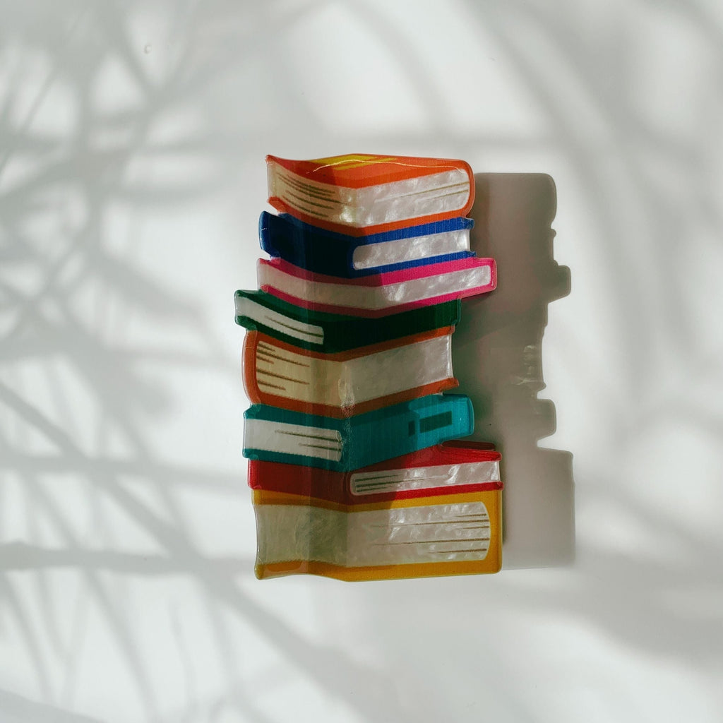 Velvet Claws Stack of Books Hair Clip