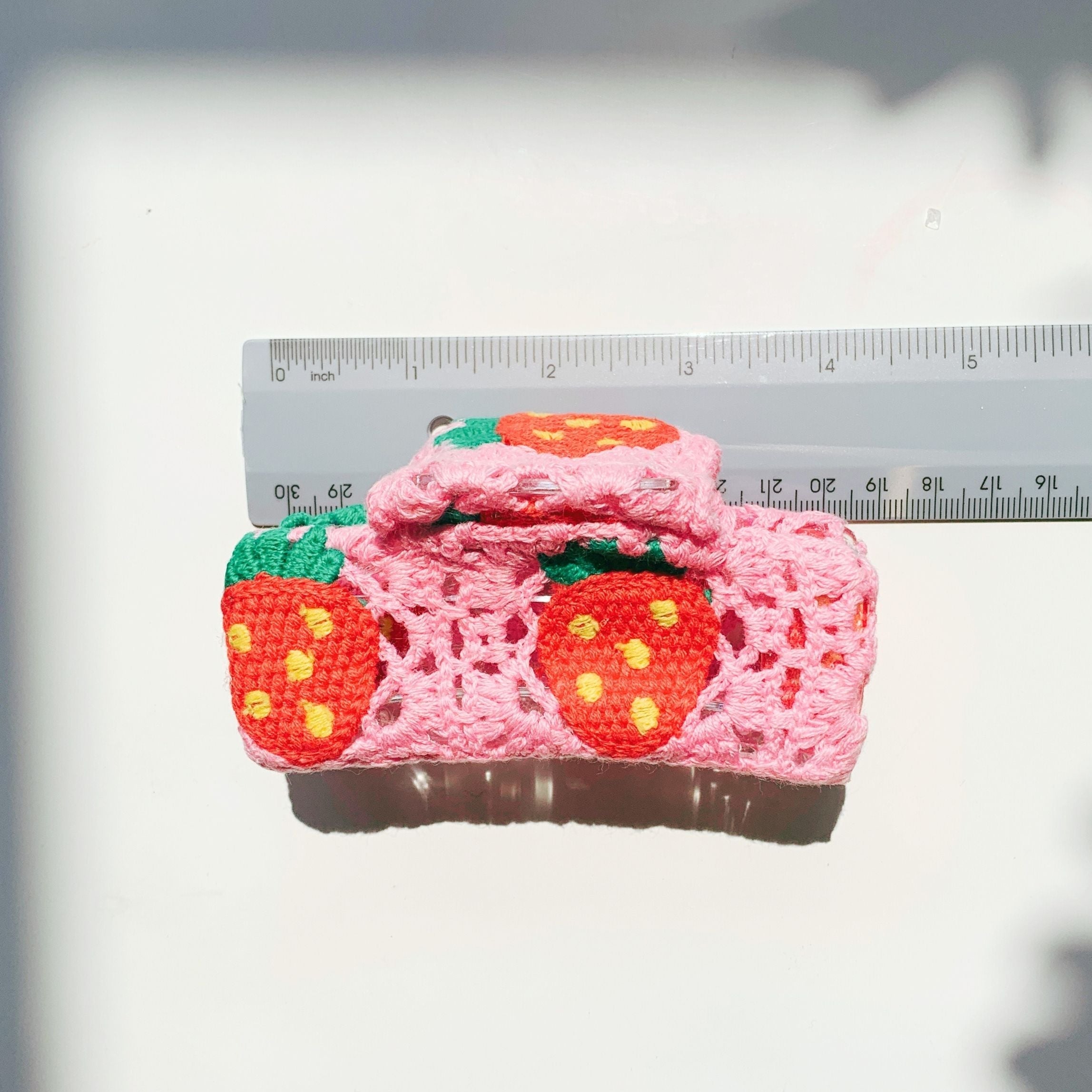 Velvet Claws Strawberry Granny Square Hair Claw