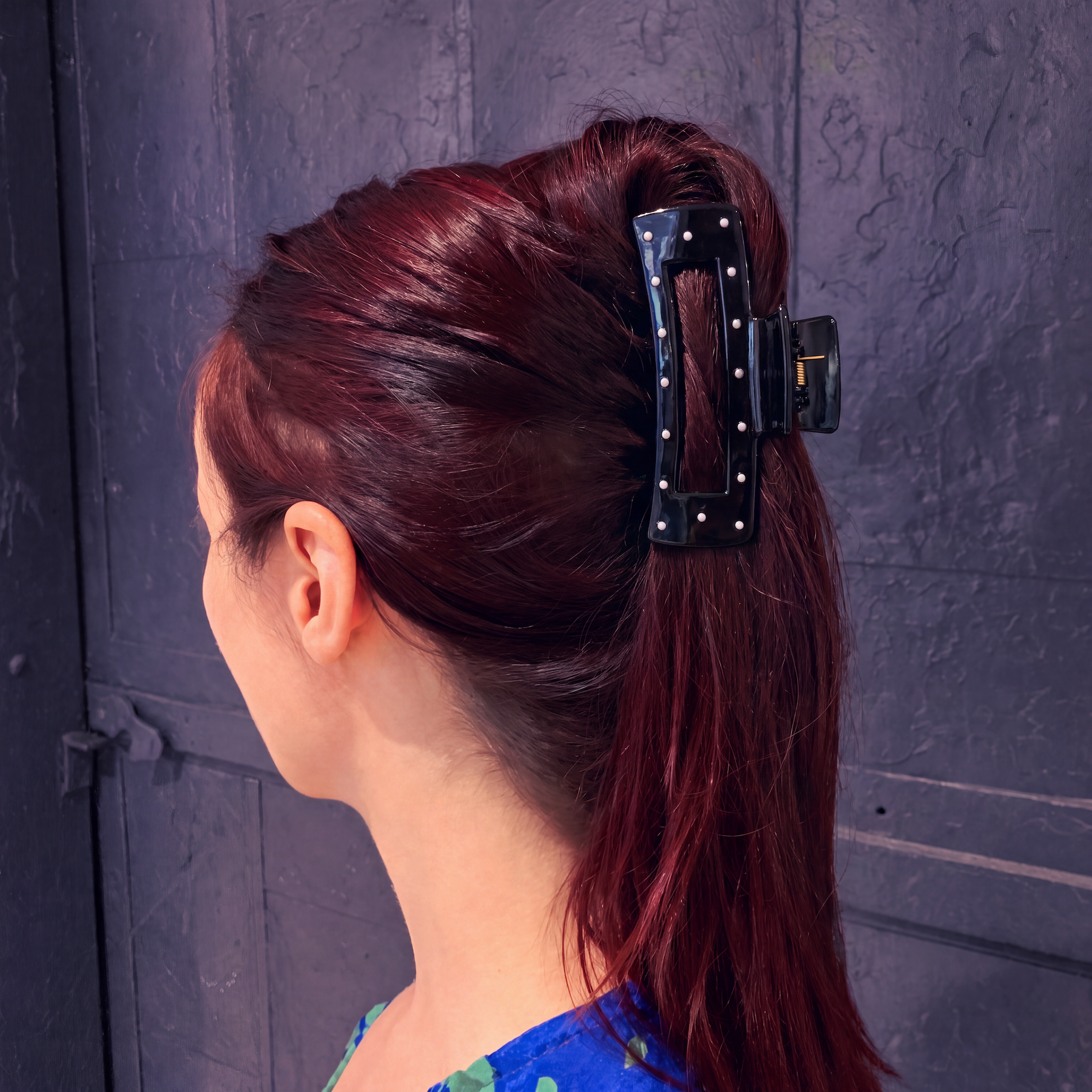 Velvet Claws Uptown Lady in Black Dot Hair Clip