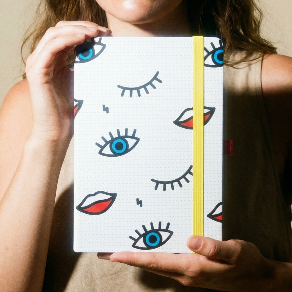 Wink Pop Art Notebook with 190 Dot Grid Pages