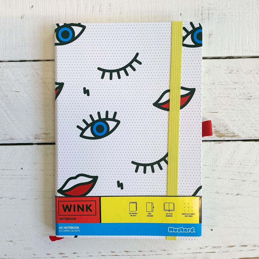 Wink Pop Art Notebook with 190 Dot Grid Pages