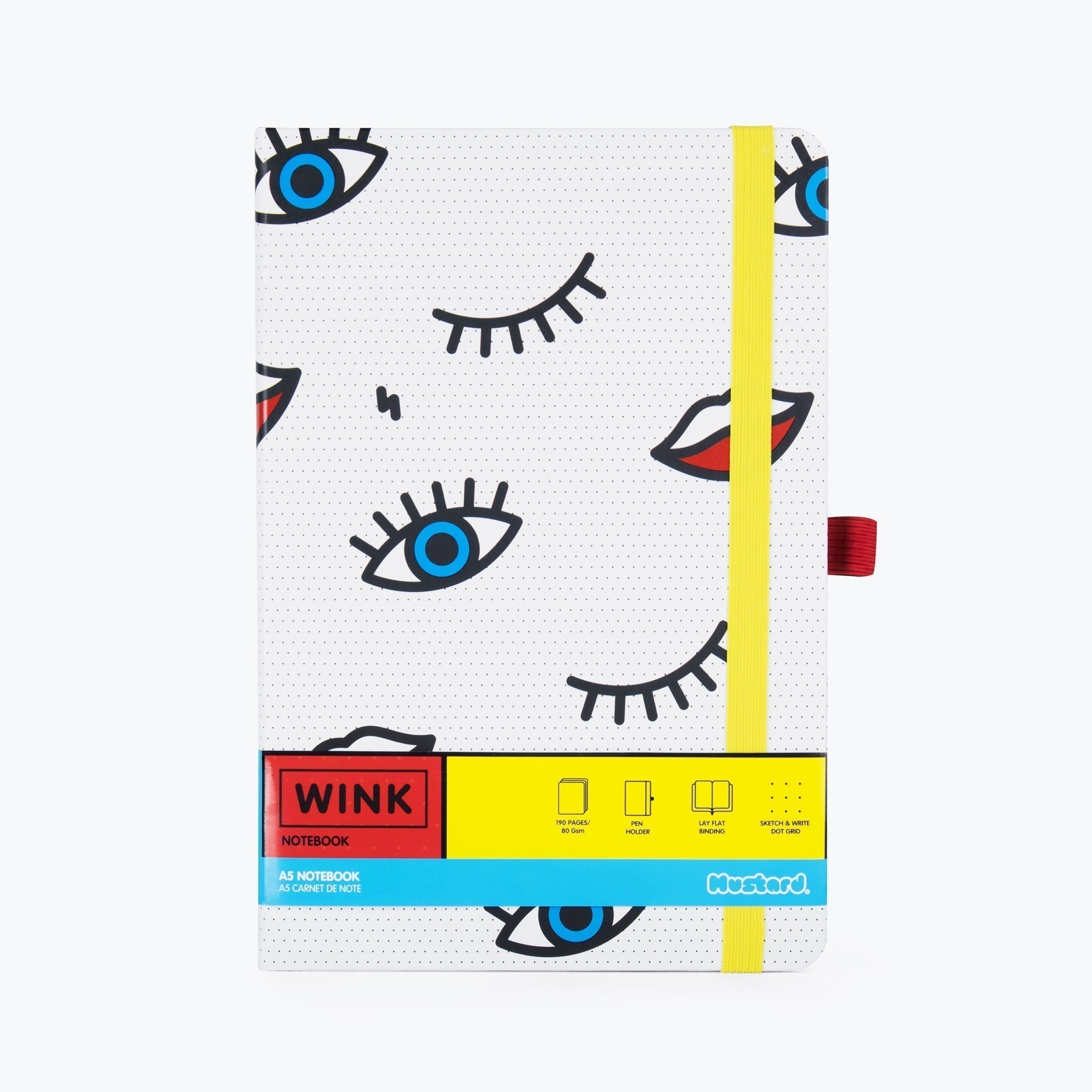 Wink Pop Art Notebook with 190 Dot Grid Pages