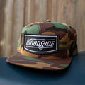 Woodside Brand Patch Cotton Camo Snapback Hat