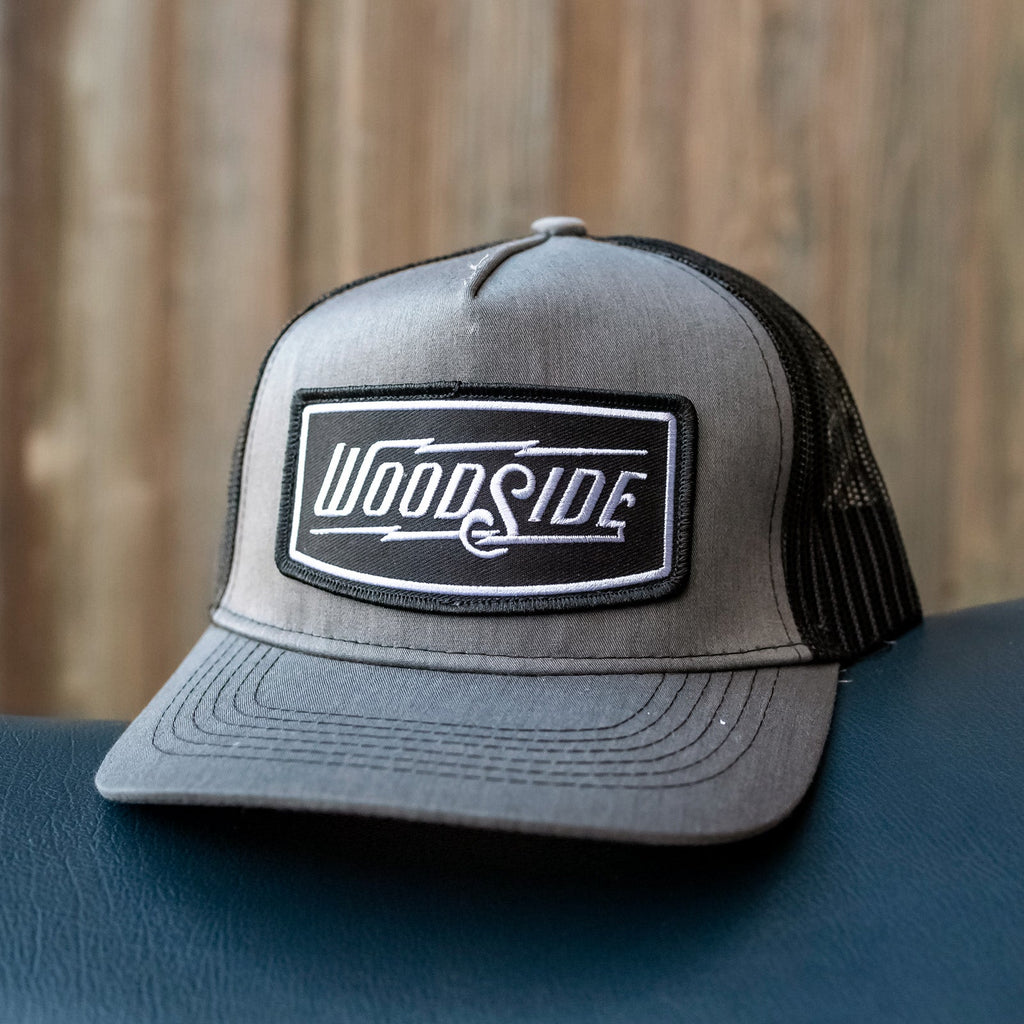 Woodside Charcoal/Black Snapback Trucker Hat