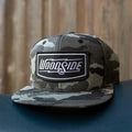 Woodside Brand Patch Gray Camo Snapback Hat