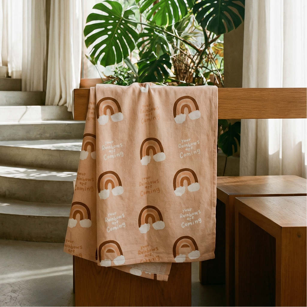 Your Rainbows Are Coming Dish Cloth Towel | Sympathy, Housewarming, or Graduation Gift
