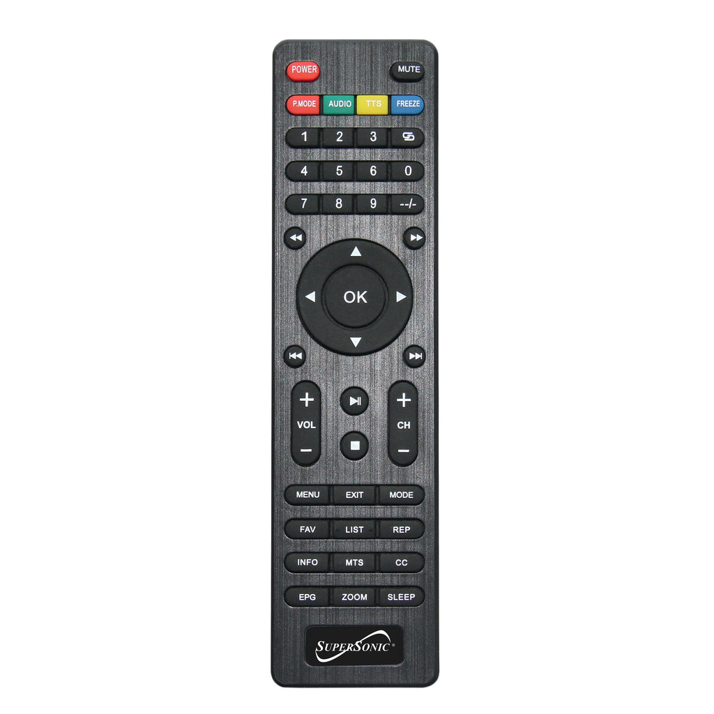 Supersonic Portable 16" 12 Volt Digital LED TV with USB, SD, and HDMI Input, Built-in Rechargeable Lithium Ion Battery and FM Radio (SC-2816)