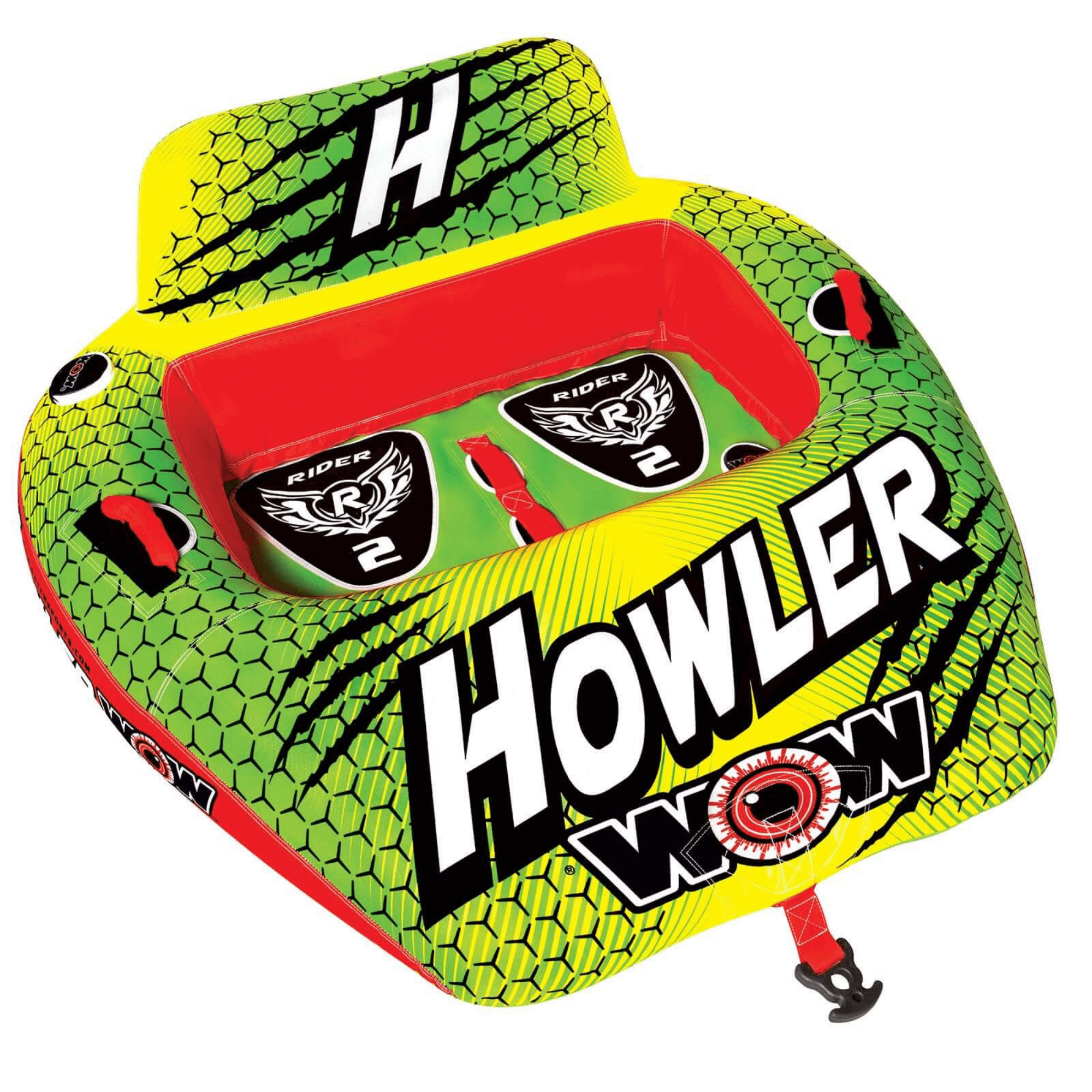 WOW Watersports Howler 2-Person Towable Water Tube with Backrest