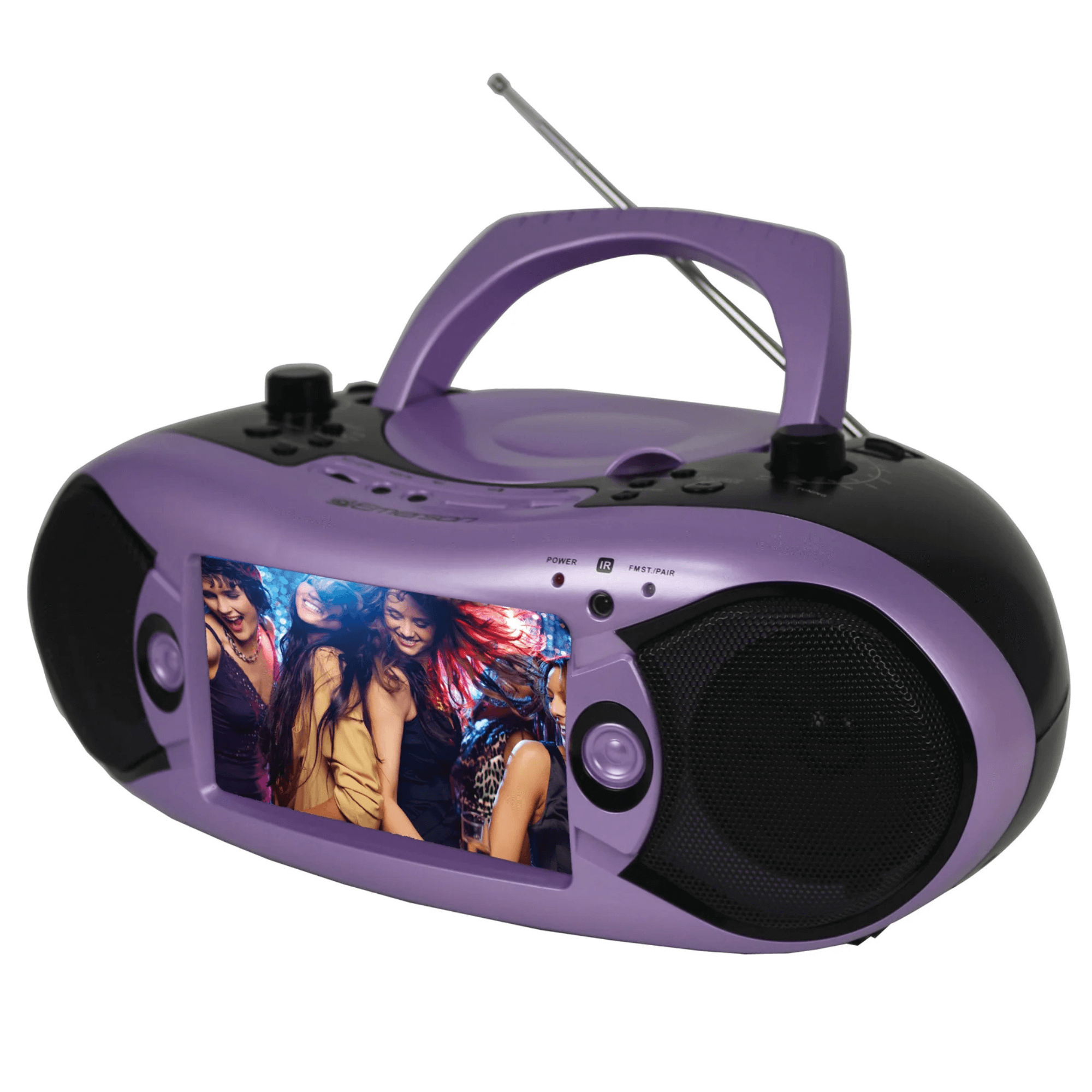 Emerson 7" Bluetooth TV DVD Boombox Lilac - Refurbished