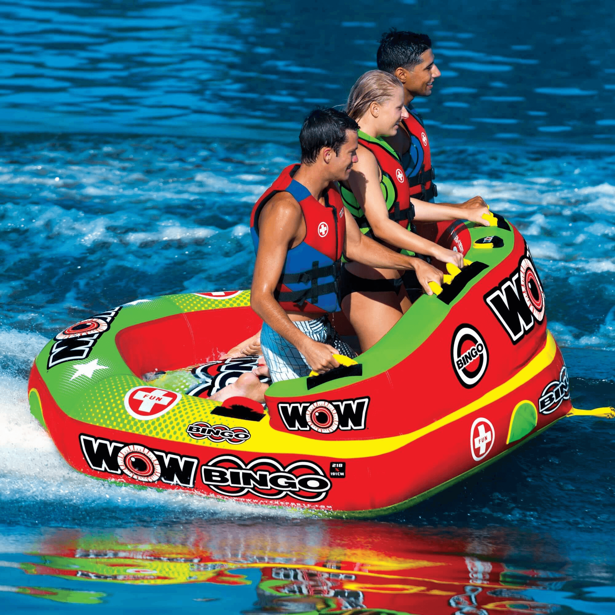 WOW Watersports Bingo 1-3 Person Cockpit Ski Tube w Foam Handles