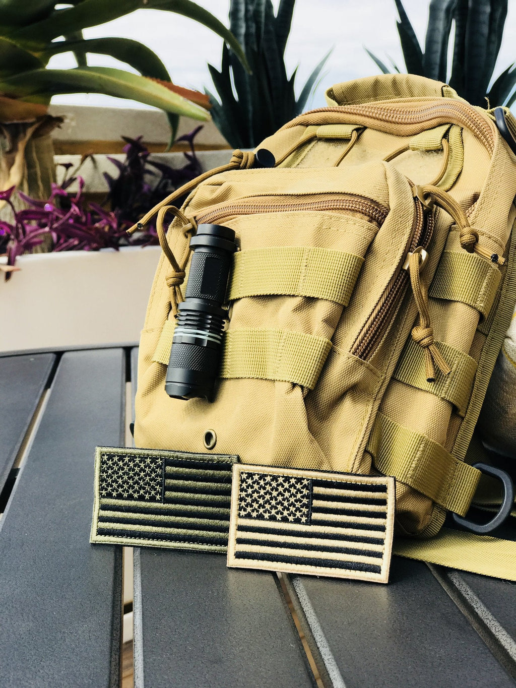 JupiterGear Tactical USA Flag Patch with Detachable Backing