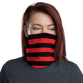Red & Black Striped Neck Gaiter