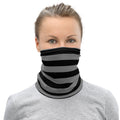 Grey & Black Striped Neck Gaiter