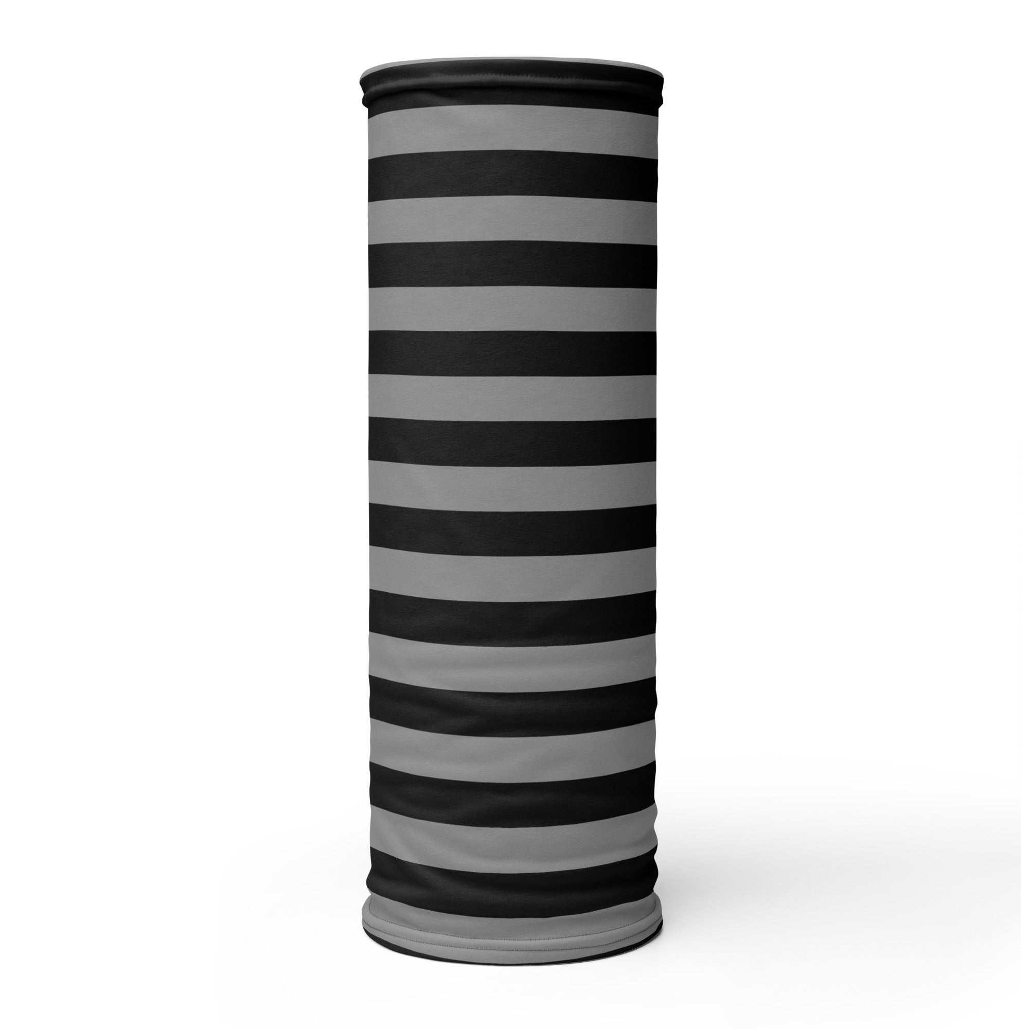 Grey & Black Striped Neck Gaiter