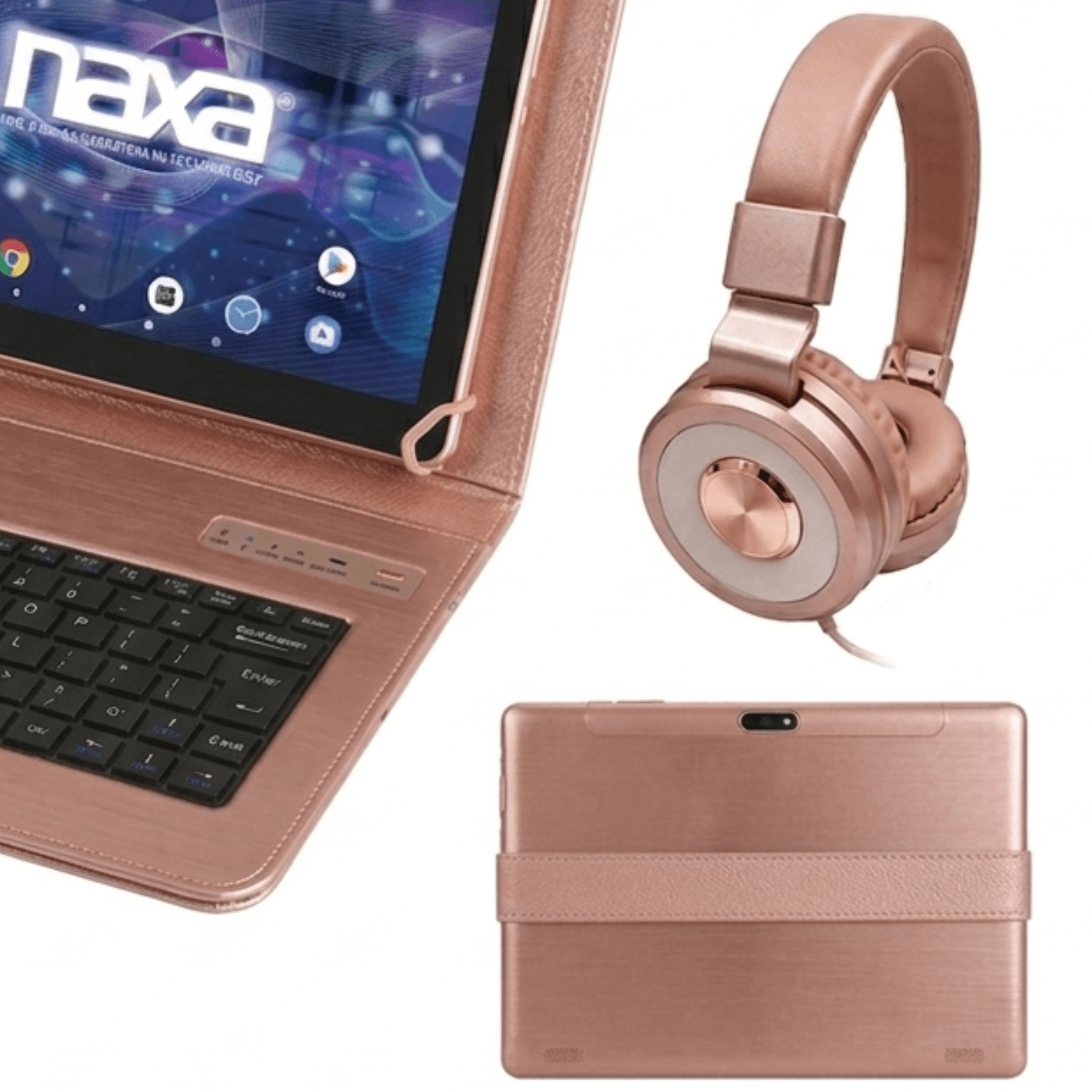 Naxa 7" Tablet with Bluetooth Keyboard, Case & Headphone - Refurbished