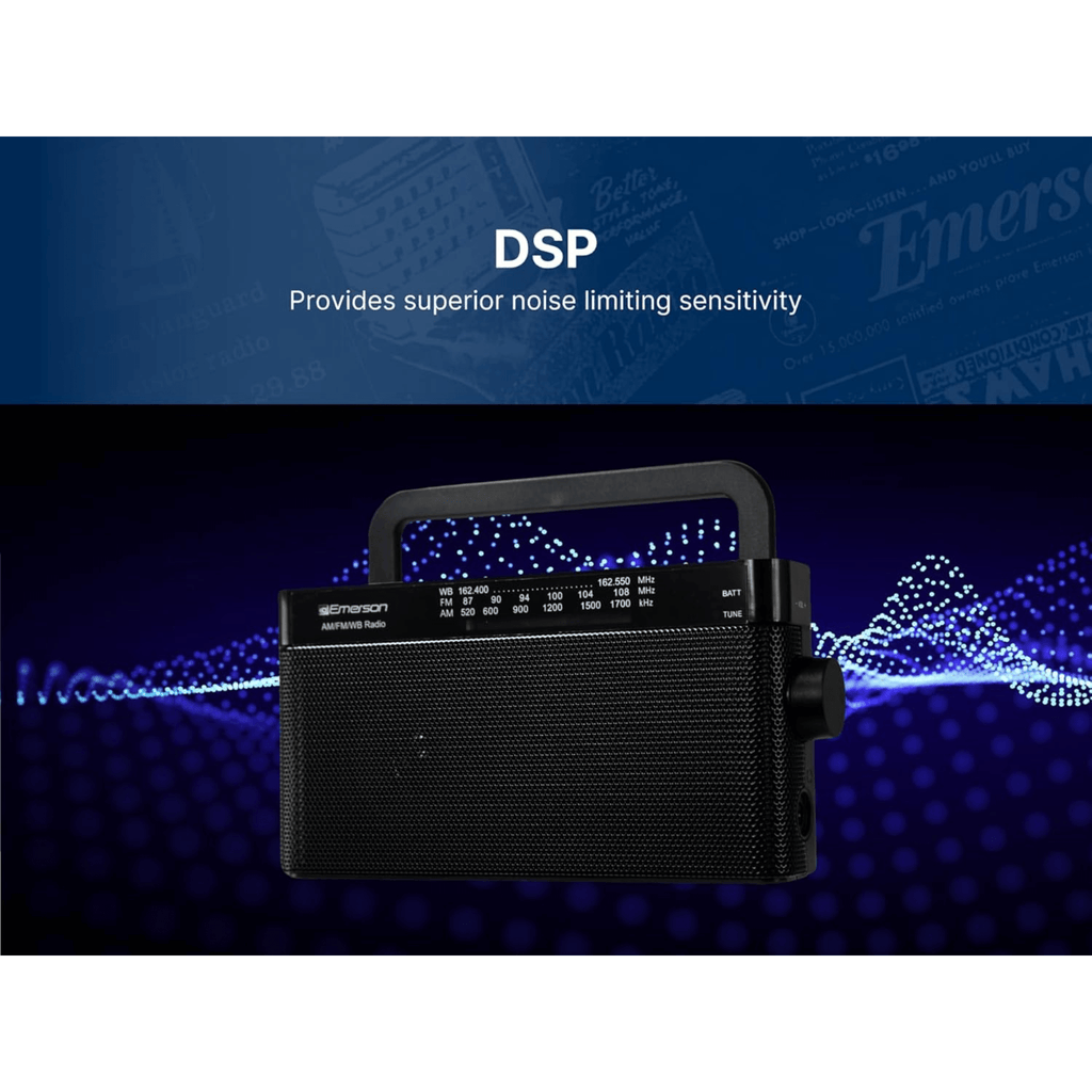 Emerson AM/FM/WB Emergency Radio with Telescopic Antenna