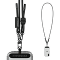 HyperGear TECHcessories Black Braided Rope Universal Crossbody Phone Strap