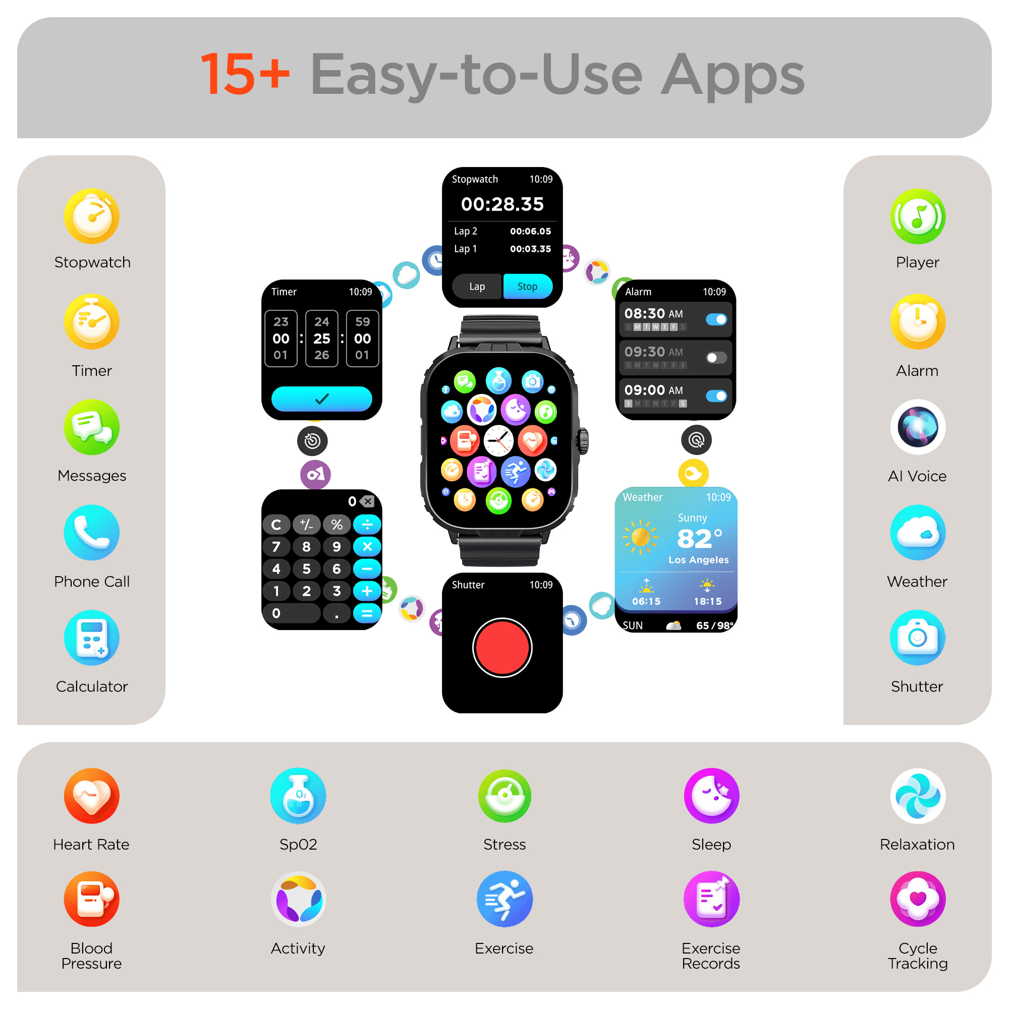 HyperGear FIT X2 Smartwatch and Fitness Tracker