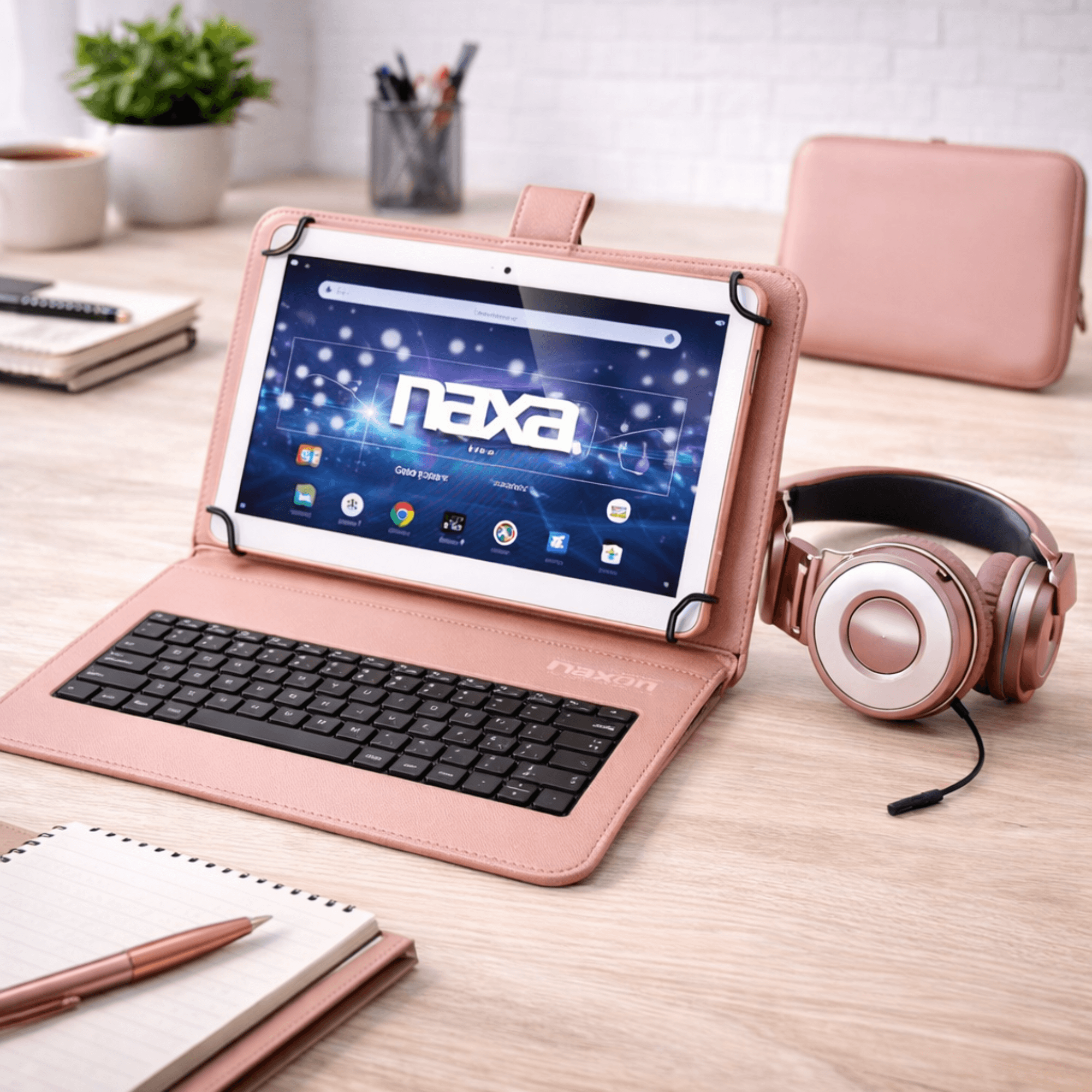Naxa 7" Tablet with Bluetooth Keyboard, Case & Headphone - Refurbished